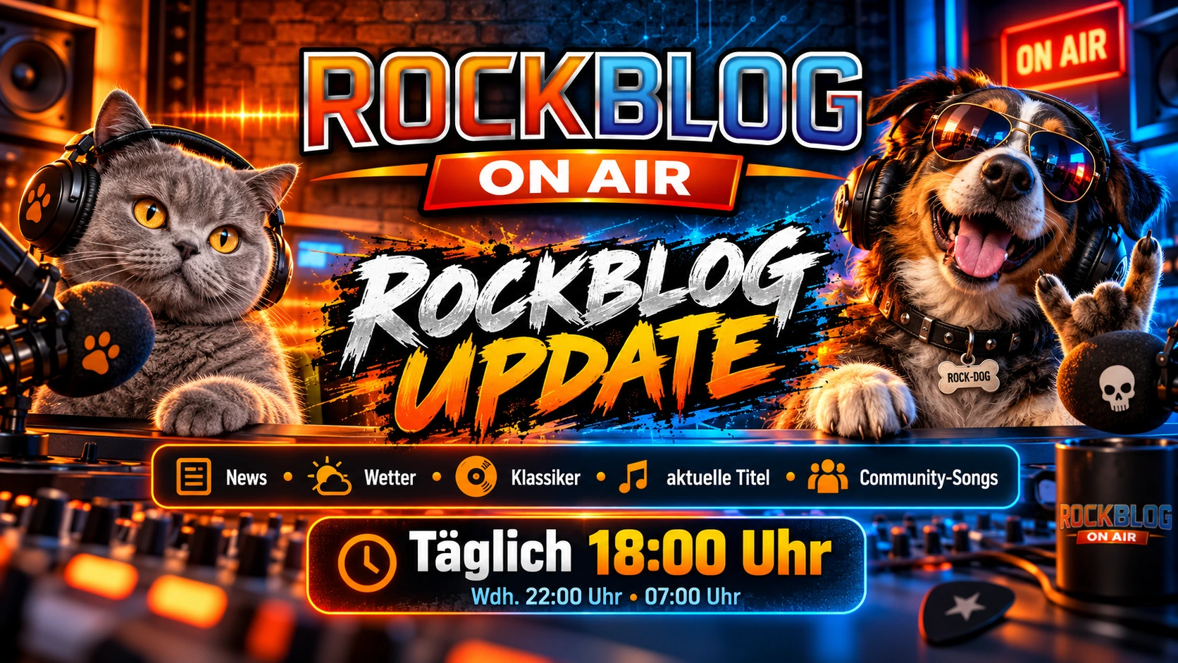 Rockblog Update im Rockradio-Studio